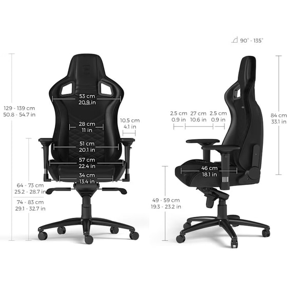 Καρέκλα Gaming Noblechairs Epic από Τεχνητό Δέρμα - Μαύρη image 4