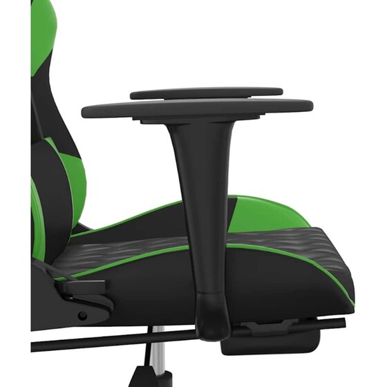 Καρέκλα Gaming VIDAXL 345525 με Υποπόδιο από Τεχνητό Δέρμα - Μαύρο image 7