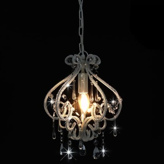 Vidaxl Φωτιστικό Οροφής Με Χάντρες Στρογγυλό Λευκό Ε14 image 3