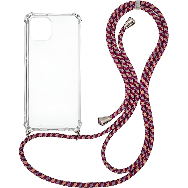 Θήκη Apple iPhone 12 Mini - Sonique Armor Clear - Rainbow Μπορντό