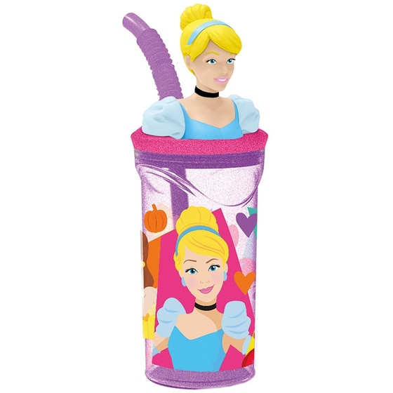 Ποτήρι Πλαστικό Gim 3D Disney Princess - 360 ml image 0