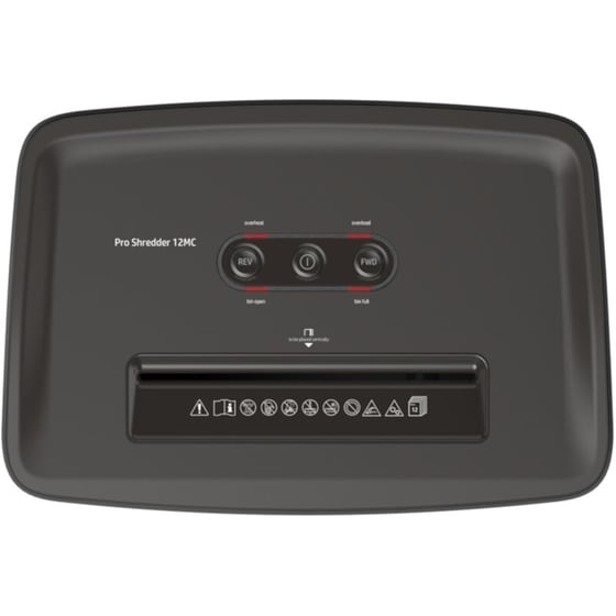HP Pro Shredder 12MC – 2814 Καταστροφέας εγγράφων με συνδετήρες και καρτών Micro Cut P5 – 12 x A4 – 25L image 1
