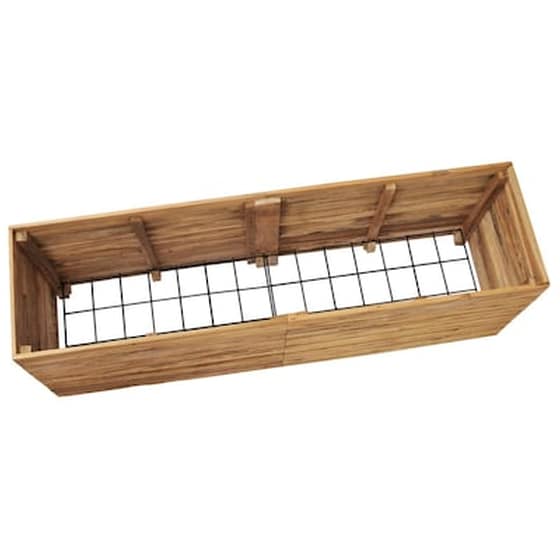 Vidaxl Ζαρντινιέρα 150x40x55 Εκ. Από Ανακυκλωμένο Ξύλο Teak Και Ατσάλι image 5