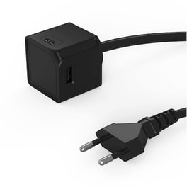 Πολύπριζο Usb Allocacoc Usbcube Extended Usb A + C Eu Black