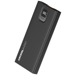 Powerbank Crystal Audio 10.000 mAh + Καλώδιο - Μαύρο