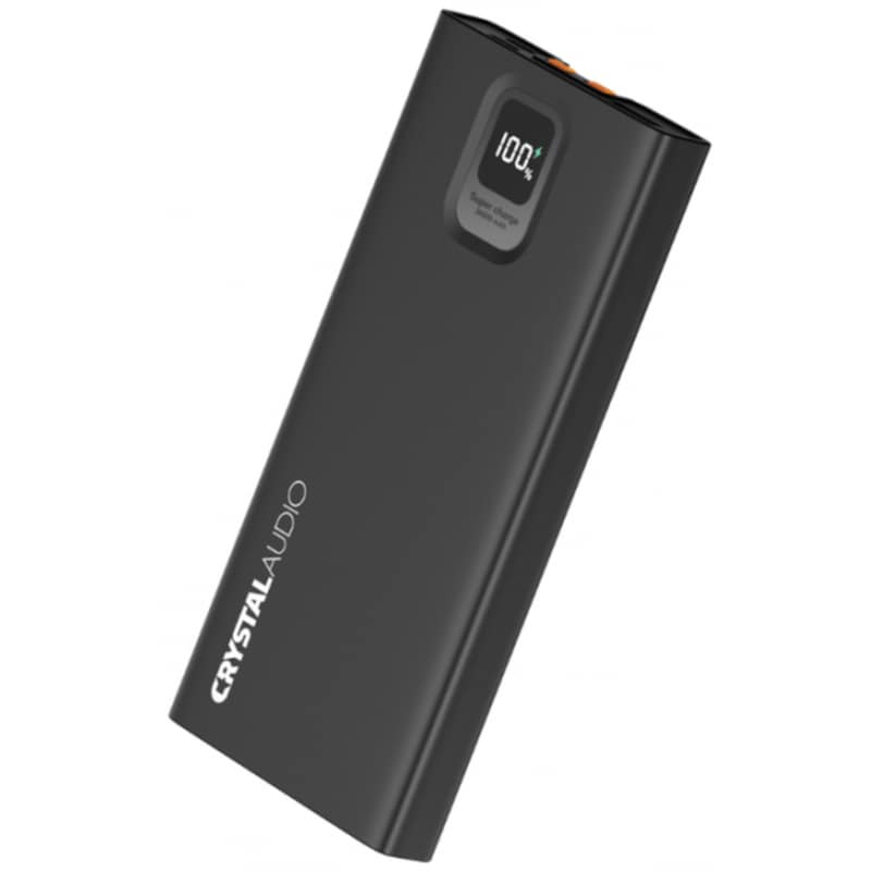CRYSTAL AUGIO Powerbank Crystal Audio 10.000 mAh + Καλώδιο - Μαύρο