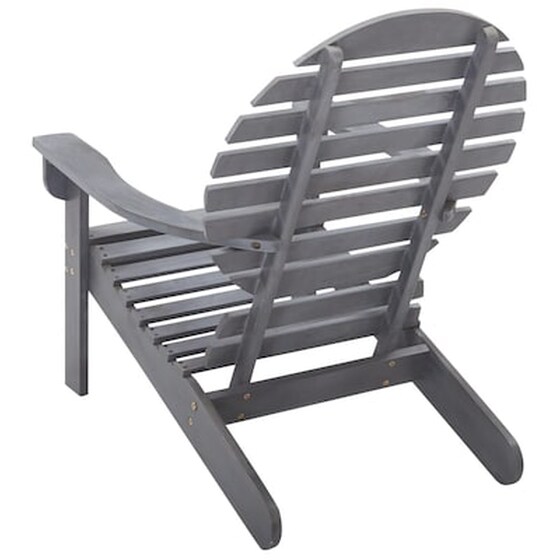 Καρέκλα Vidaxl Adirondack από Μασίφ Ξύλο Ακακίας 69x96x89cm - Γκρι image 3