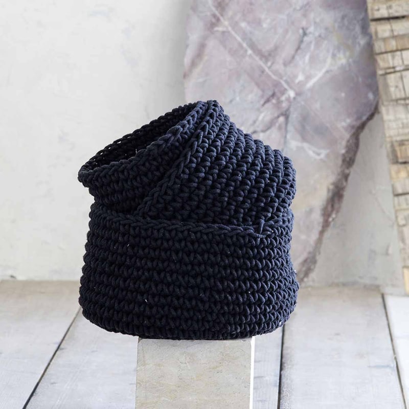 NIMA Καλάθι Αποθήκευσης Nima Paneir Υφασμάτινο 23x23x14 cm - Μαύρο