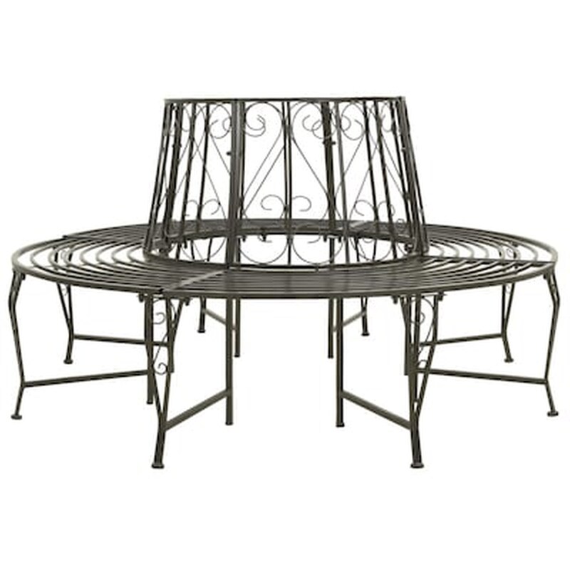 Παγκάκι Δέντρου VidaX Ατσάλινο 160x89 cm - Γκρι/Ασημί