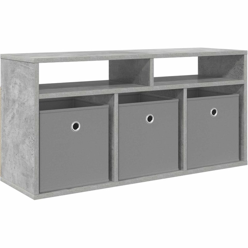 Έπιπλο Τηλεόρασης VidaXL με Συρτάρι 87 x 27,5 x 43 cm - Γκρι Σκυροδέματος