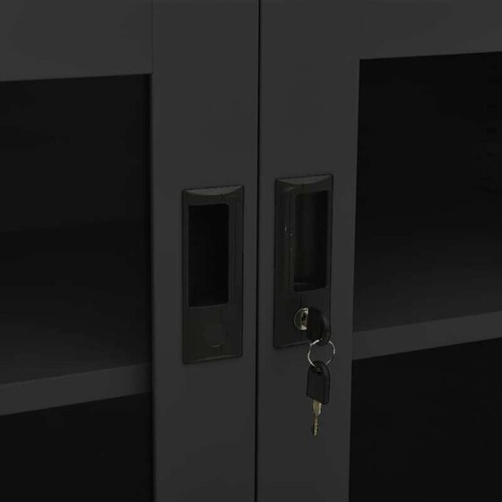 Ντουλάπα Γραφείου Vidaxl Ατσάλινη 90x40x70cm - Ανθρακί image 5