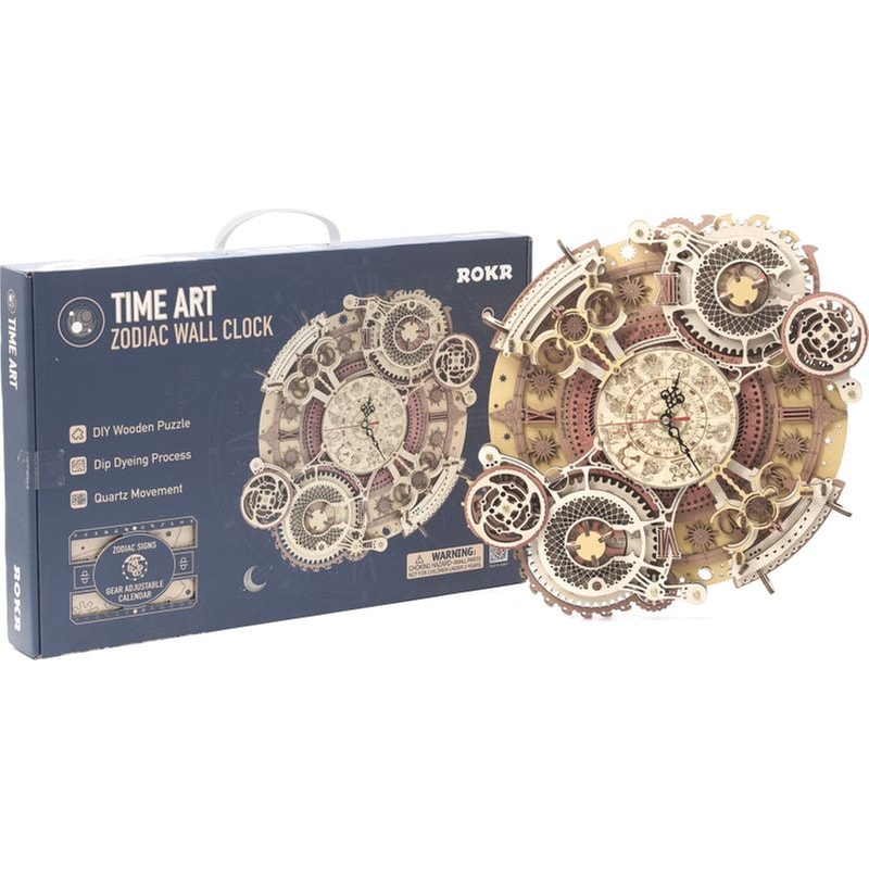 ROBOTIME Robotime 3D Ξύλινη Κατασκευή - Zodiac Wall Clock