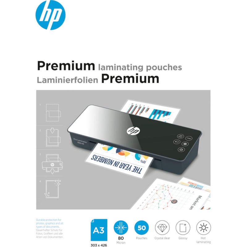 HP HP Premium Φύλλα πλαστικοποίησης Α3 80mic 50 φύλλα