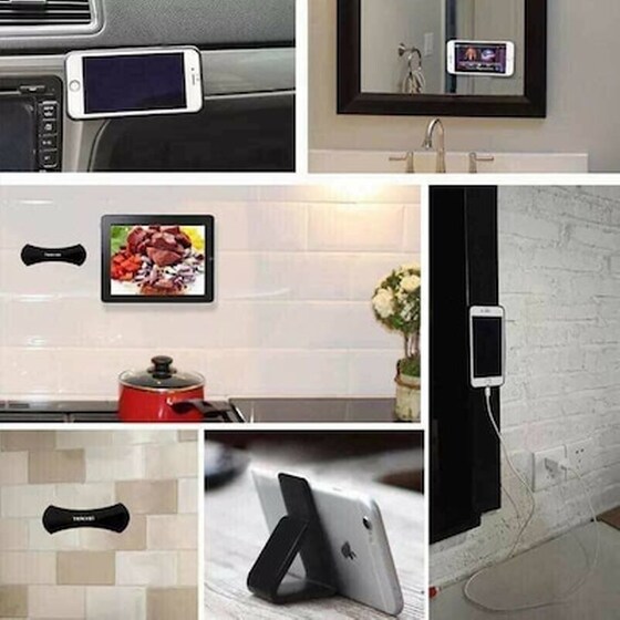 Βάση Στήριξης Επιτραπέζια Oem Nano Rubber Pad Sticker - Μαύρο image 3