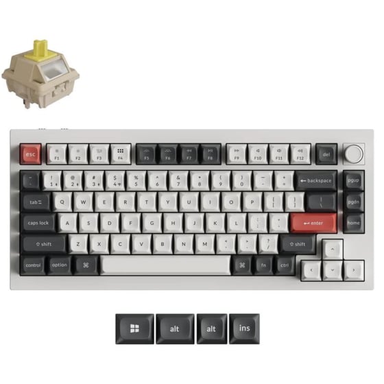 Keychron Q1U-M3 Ασύρματο σύρματο Gaming Μηχανικό Πληκτρολόγιο με Brown διακόπτες - Μαύρο (US) image 1