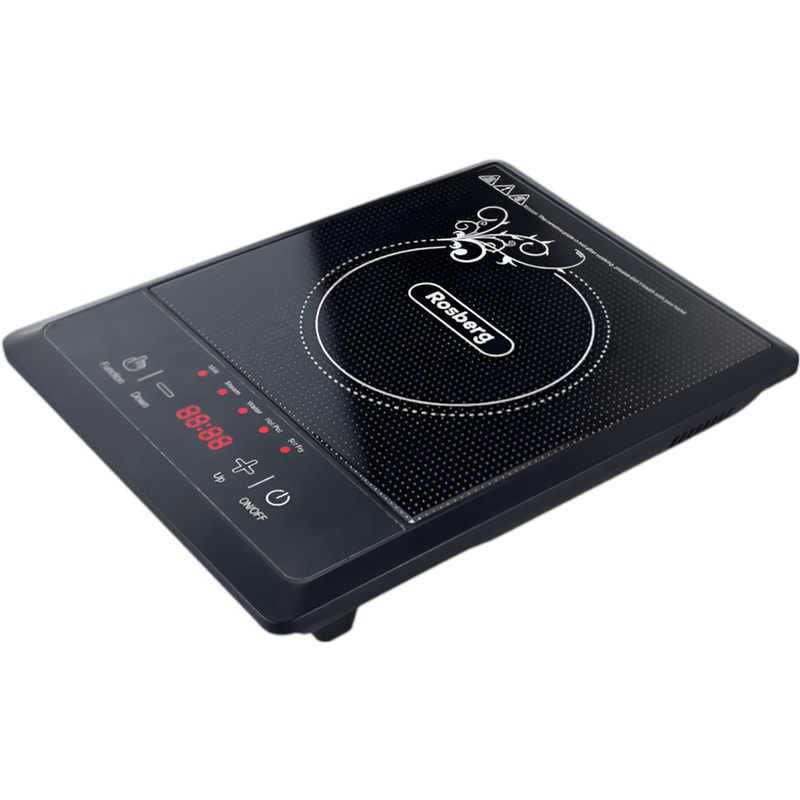 ROSBERG Επιτραπέζια Εστία Επαγωγική ROSBERG R51445J 2000 W Μαύρο