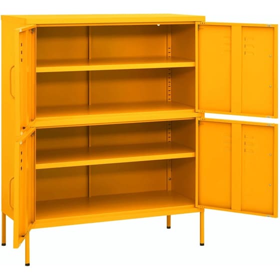 Ντουλάπι Γραφείου VidaXL από Ατσάλι 80x35x101.5 cm - Κίτρινο image 5