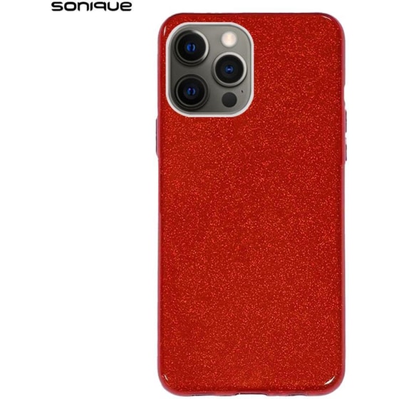 Θήκη Apple iPhone 12 Pro Max - Sonique Shiny Clear - Κόκκινο image 0