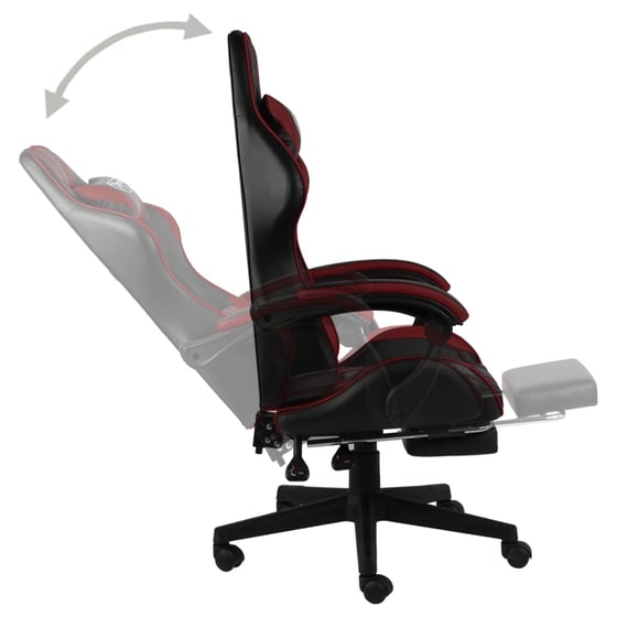Gaming Καρέκλα VidaXL Racing από Τεχνητό Δέρμα - Μαύρη/Μπορντό image 2
