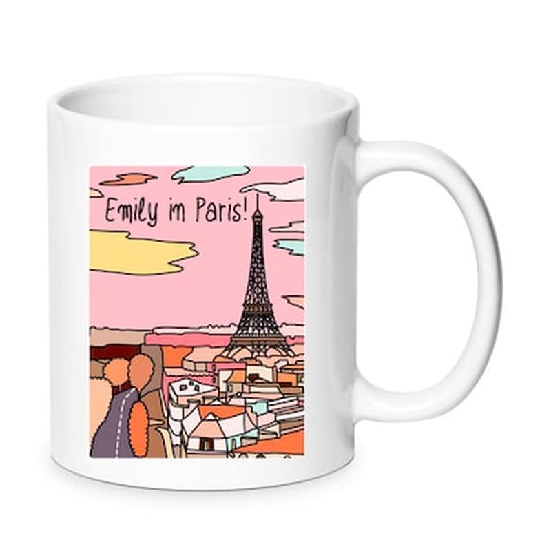OEM Κούπα Emily in Paris No4 Κεραμική 330 ml Λευκό