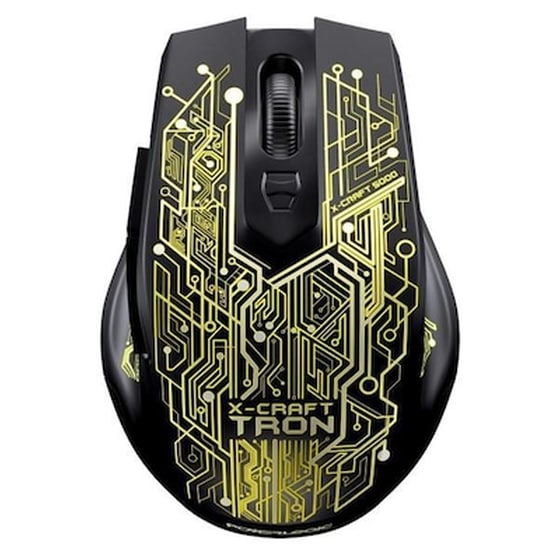 Alcatroz Xcraft Tron 5000 RGB Gaming Ασύρματο Ποντίκι - Μαύρο image 1