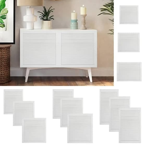 Vidaxl Πορτάκια Με Περσίδες 4 Τεμ Λευκά 39,5x39,4 Εκ Μασίφ Ξύλο Πεύκου image 0