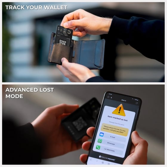 Rolling Square Aircard Ultra Thin Bluetooth Tracker - Black image 4