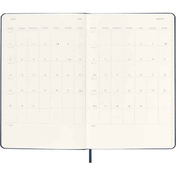 Ημερολόγιο Εβδομαδιαίο Moleskine 2024 12M L Sap. Blue Σκληρό image 3