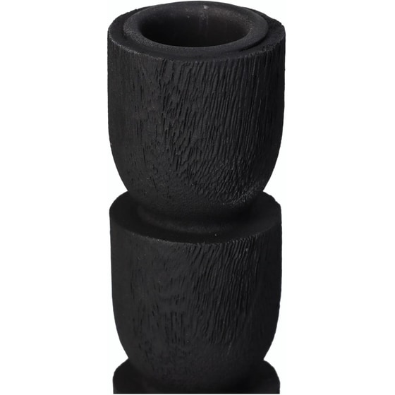 Κηροπήγιο ArteLibre Polyresin 8x22.5 cm - Μαύρο image 2