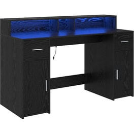 Γραφείο VidaXL από Επεξεργασμένο Ξύλο 140x55x91 cm - Μαύρη Δρυς