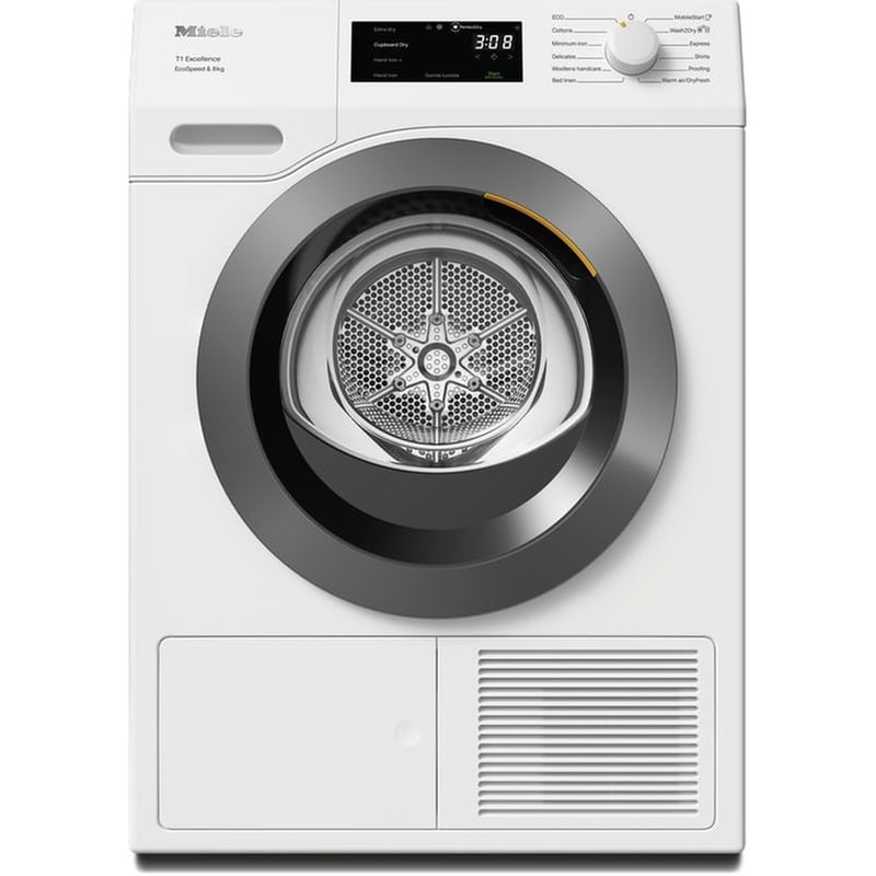 MIELE MIELE TEC655WP EcoSpeed 8 kg με Αντλία Θερμότητας Λευκό Στεγνωτήριο Ρούχων