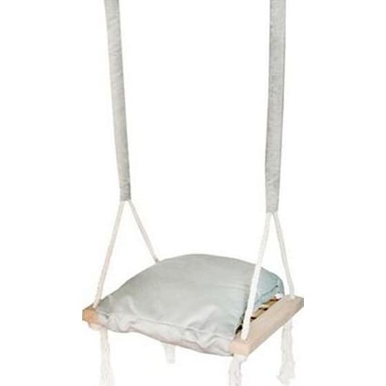 Aria Trade Παιδική Κούνια  3 σε 1 Ξύλινη 34x34x26cm - Γκρι image 3