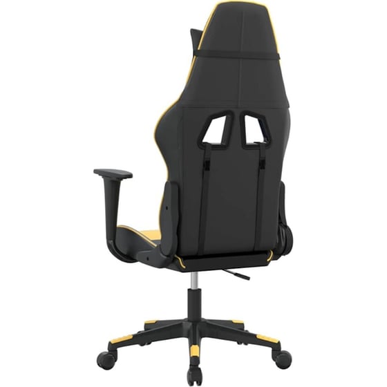 Καρέκλα Gaming VIDAXL 3143689 με Ρυθμιζόμενα Μπράτσα από Τεχνητό Δέρμα - Μαύρο / Κίτρινο image 3