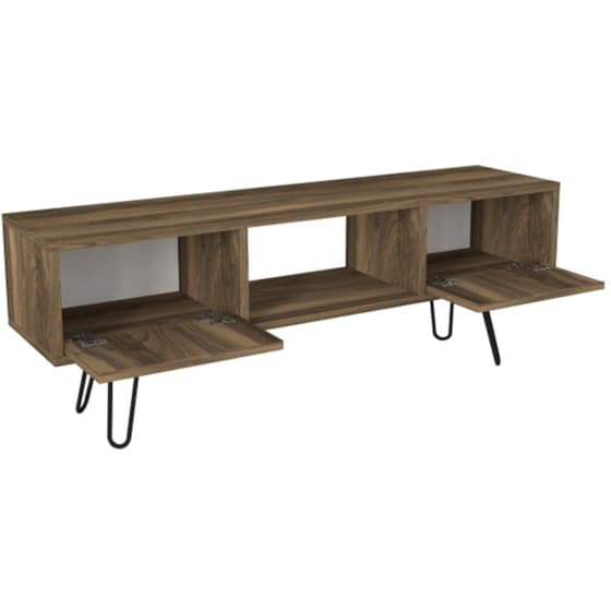 Έπιπλο Τηλεόρασης 24Mall Lasco από Μοριοσανίδα 120x29.5x43.1 cm - Καφέ image 2