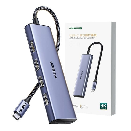Ugreen Cm511 USB-C Docking Station με HDMI 4K PD Ethernet Γκρι image 7