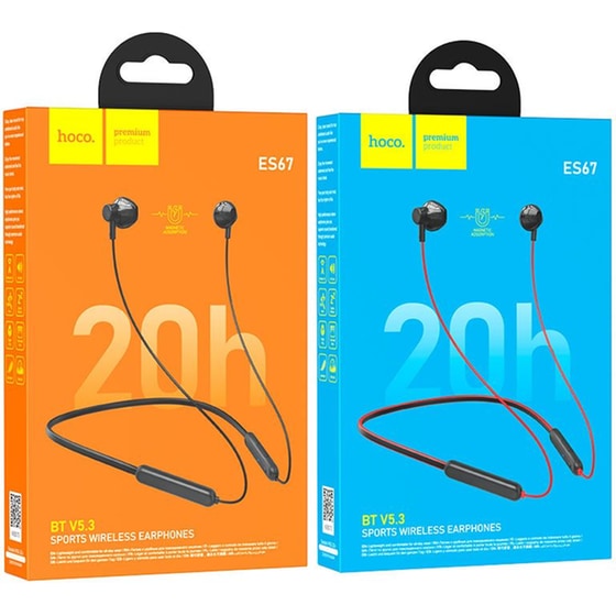 Ακουστικά  Bluetooth Hands Free Hoco Es67 Perception Black image 3
