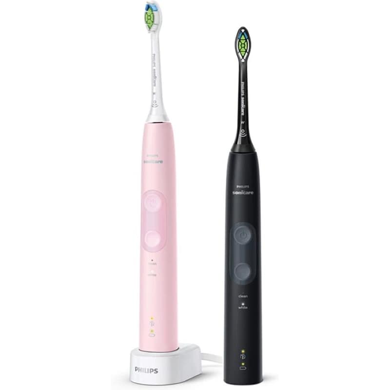 Σετ Ηλεκτρικές Οδοντόβουρτσες PHILIPS Sonicare ProtectiveClean 4500 - Μαύρο/Ροζ