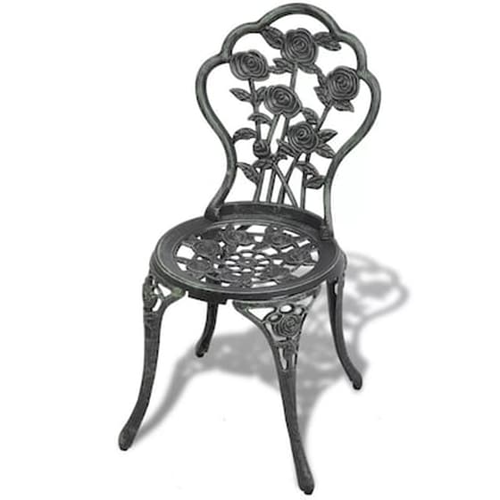 Καρέκλες Vidaxl Bistro από Χυτό Αλουμίνιο 2 Τεμ. 41x49x81.5 - Πράσινες image 2