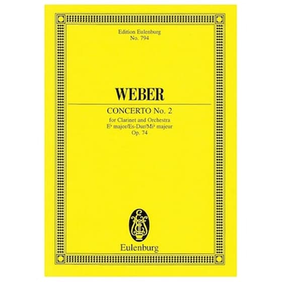 Weber - Concerto Nr.2 In Eb Major Op.74 [pocket Score] image 0