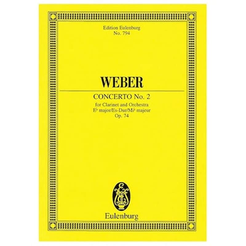 EDITIONS EULENBURG Weber - Concerto Nr.2 In Eb Major Op.74 [pocket Score]