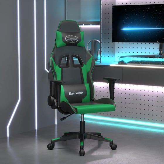 Καρέκλα Gaming VIDAXL 3143690 με Ρυθμιζόμενα Μπράτσα από Τεχνητό Δέρμα - Μαύρο image 9