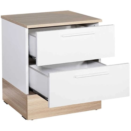 Κομοδίνο Spitishop με 2 Συρτάρια από Mdf A-d Kmd-820-mb-1 45x40x52 cm - Λευκό image 2