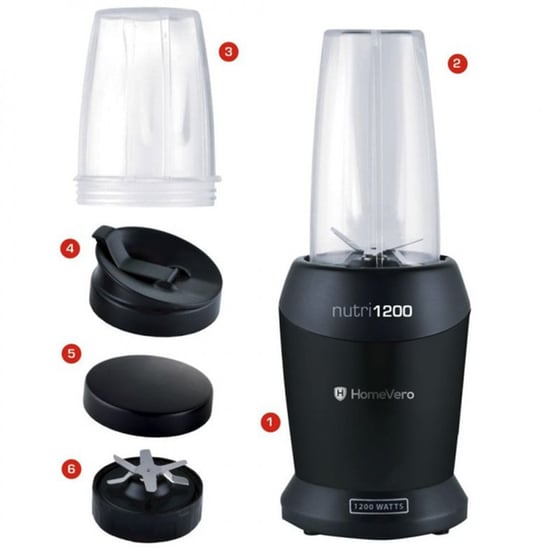 HOME VERO NUTRI 1200 1 L 1200 W Μαύρο Μπλέντερ image 2