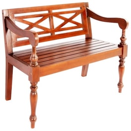 Παγκάκι VidaXL Batavia από Μασίφ Μαόνι 98x50x82 cm - Καφέ