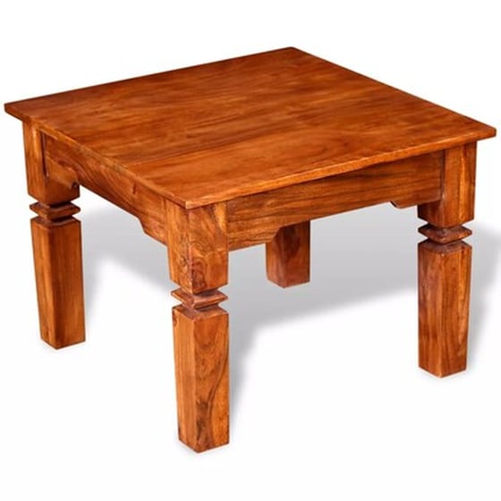 Τραπεζάκι Σαλονιού Vidaxl από Μασίφ Ξύλο 60x60x45cm - Καφέ image 2