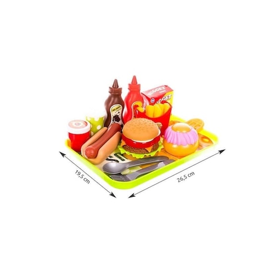 Παιχνίδι Μίμησης Δίσκος Burger Με 26 Αξεσουάρ Fast Food image 3
