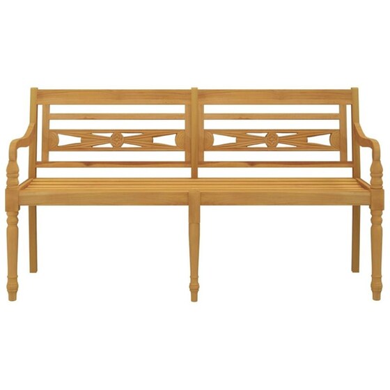Παγκάκι Κήπου VidaXL Batavia από Μασίφ Ξύλο Teak 150x51.5x84 cm - Καφέ image 1