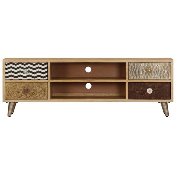 Έπιπλο Τηλεόρασης VidaXL από Ξύλο 120x30x40cm - Πολύχρωμο image 3