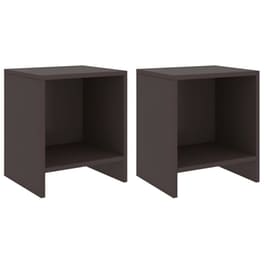 Κομοδίνο Vidaxl Από Μασίφ Ξύλο Πεύκου 2τμχ 35x30x40 cm - Σκούρο Καφέ