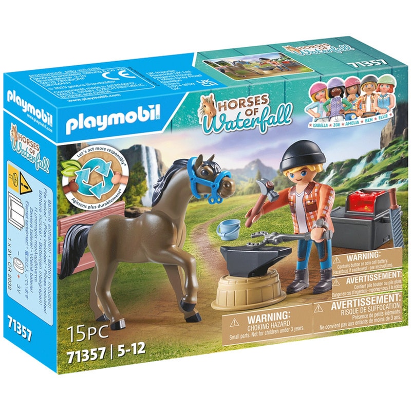 PLAYMOBIL PLAYMOBIL® Horses of Waterfall Ο Πεταλωτής Ben με το Άλογο Achilles (71357)